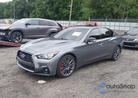 2021 Infiniti Q50 Red Sport 400 Awd from USA, damaged, VIN JN1FV7DR2MM880505